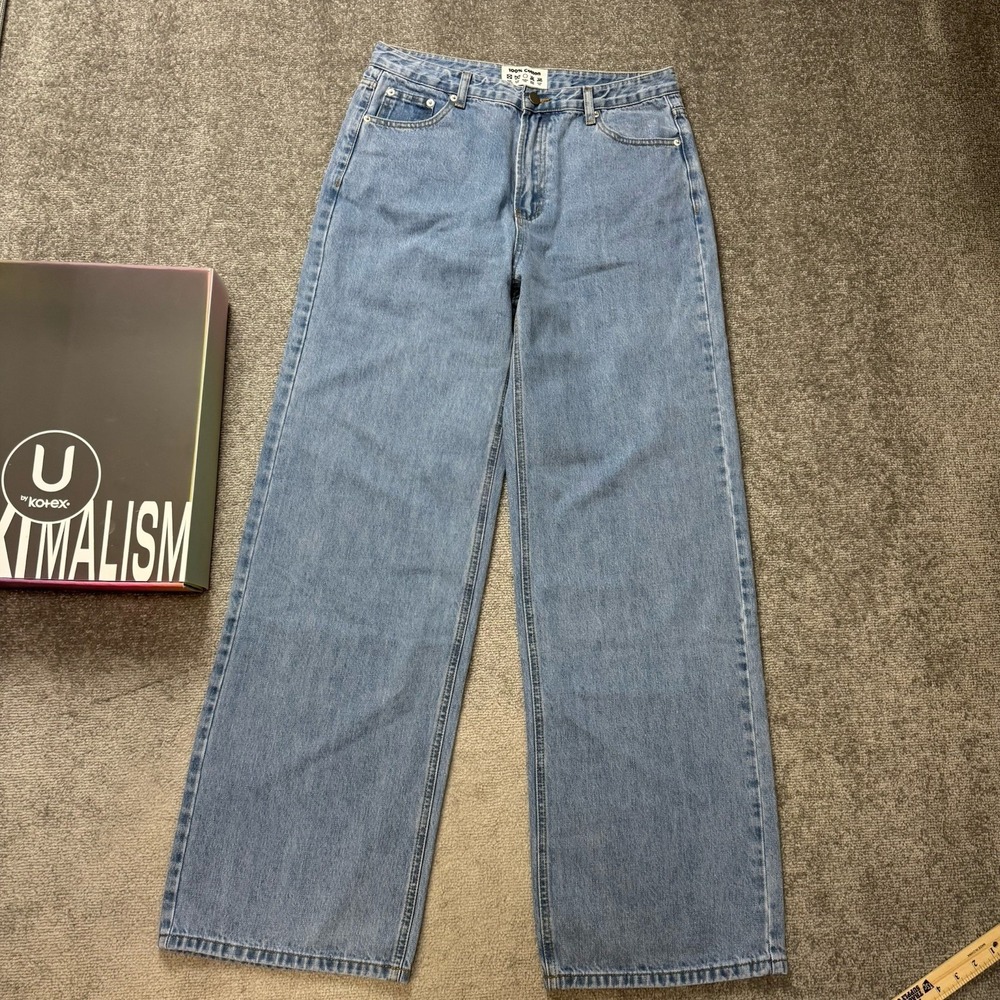 U by Kotex Maximalism Denim Jeans Embroidered Clear Pocket Promotional Size 34 - Picture 4 of 11